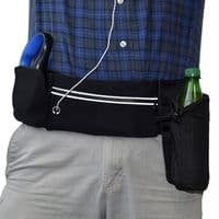 Multi Pocket Sport Bum Bag Belt Black - Great Quality