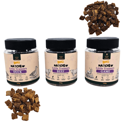 Natchew Little Trainers Dog Treat - Multiple Flavours - 150g Handy Pot