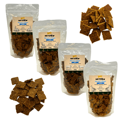 Natchew Meaty Chips 500g - Dog Training Treat - Resealable Bag