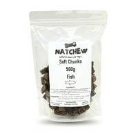 Natchew  SOFT CHUNKS  Dog Training Treat 500g - Jerky / Fish