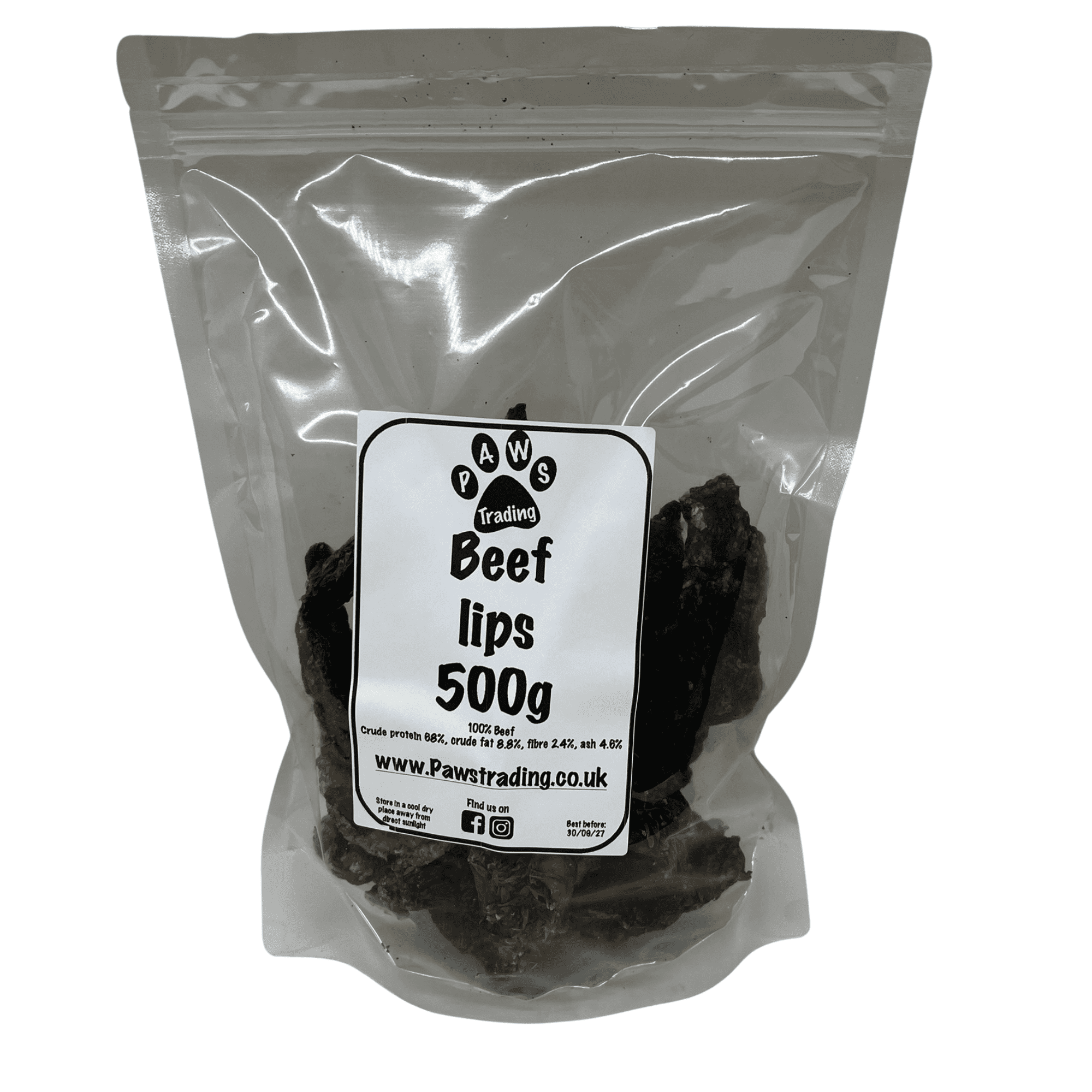 NATURAL 100 Beef Lips Dog Chew Treat