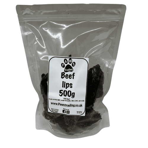 NATURAL 100% Beef Lips Dog Chew Treat