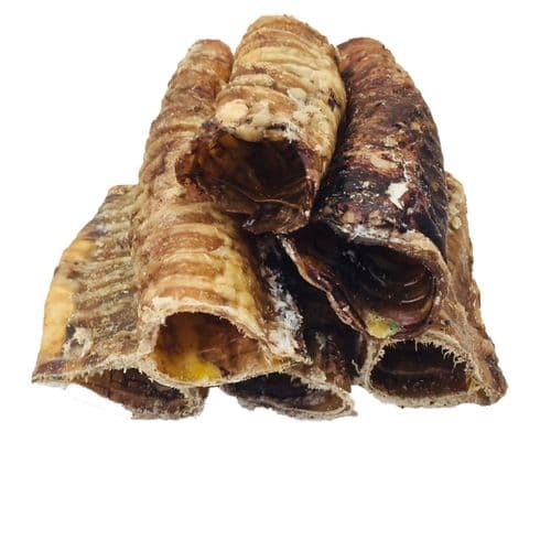 NATURAL TREATS 100% Natural Dog Treat and Chew Beef Moo Tubes Trachea Cut approx 15cm