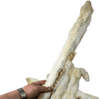 NATURAL TREATS Furry Rabbit Skin Lengths PREMIUM  Dog Chew Treat Approx 50CM