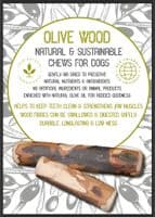 Olive Wood Natural Dog Chew - Sustainable, Durable and Natural