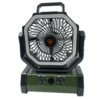 Outdoor Fan 20000mAh Rechargeable Camping Dog Fan With Light Remote Timer Oscillating