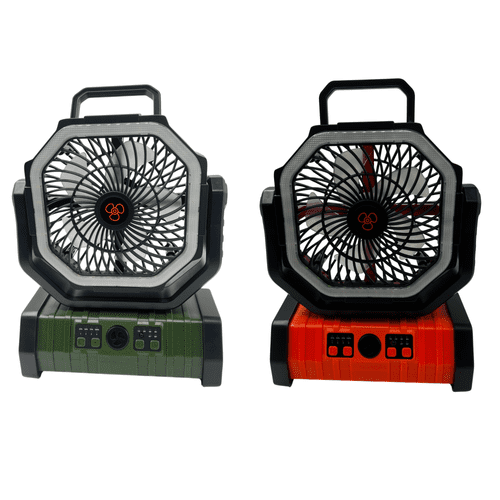 Outdoor Fan 20000mAh Rechargeable Camping Dog Fan With Light Remote Timer Oscillating