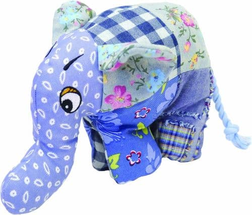 Patch Elephant Dog Toy Plush Chubleez Squeaky Crinkle Soft Rosewood