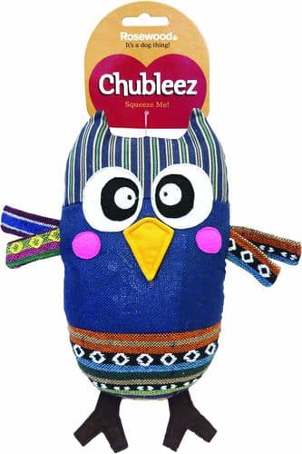 Patch Elephant Owl Dog Toy Crinkle Squeak Rosewood Chubleeze