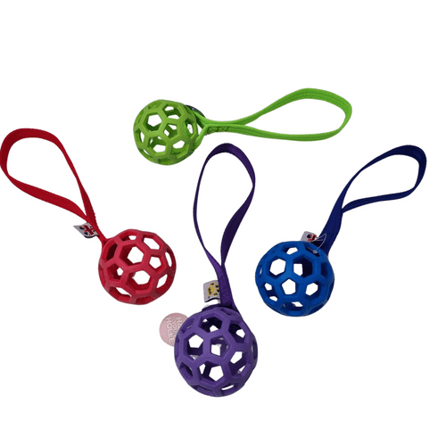 Paws Made™ Cage Holee Ball With Webbed Handle - Choice of Squeaking Ball