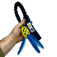 Paws Made™ MINI Tuggerpus Bungee Rugby Lattice Cyber with Octopus Crinkle Legs Squeaker