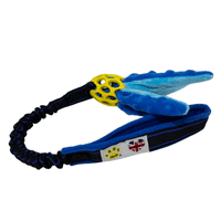 Paws Made™ MINI Tuggerpus Bungee Rugby Lattice Cyber with Octopus Crinkle Legs Squeaker