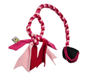 Paws Made ™ Paws Pocket ™ Petal Ball  SOFT FLEECE EXTRA LONG Tug with handle Treat Dispensing Tugger
