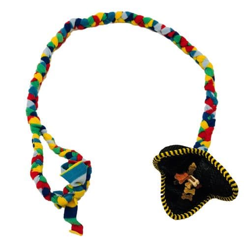 Paws Made ™ Paws Pocket ™ Petal Ball SOFT FLEECE EXTRA LONG Tug with handle Treat Dispensing Tugger