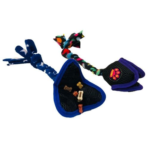 Paws Made™ Paws Pocket™ SMALL Fleece Tug Treat Dispensing Tugger