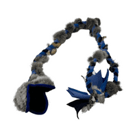 Paws Made Pocket Real Fur Fleece Tug - Rabbit or standard Flower Ball