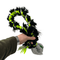 Paws Made Pocket Real Fur Fleece Tug - Rabbit or standard Flower Ball