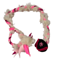 Paws Made Pocket Real Fur Fleece Tug - Rabbit or standard Flower Ball