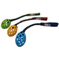 Paws Made Standard Rugby Ball With Bungee Handle  Dog agility training toy Puppy chase interactive