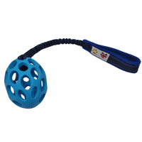 Paws Made Standard Rugby Ball With Bungee Handle  Dog agility training toy Puppy chase interactive