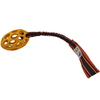 Paws Made Standard Rugby Ball With Bungee Handle  Dog agility training toy Puppy chase interactive