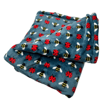 Paws Made Super Soft Blanket - BEE & LADYBIRD - Crate Cage Blanket Dog Bed