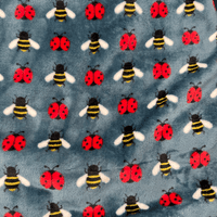 Paws Made Super Soft Blanket - BEE & LADYBIRD - Crate Cage Blanket Dog Bed