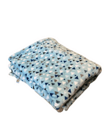 Paws Made Super Soft Blanket - BLUE TRIANGLE - Crate Cage Blanket Dog Bed
