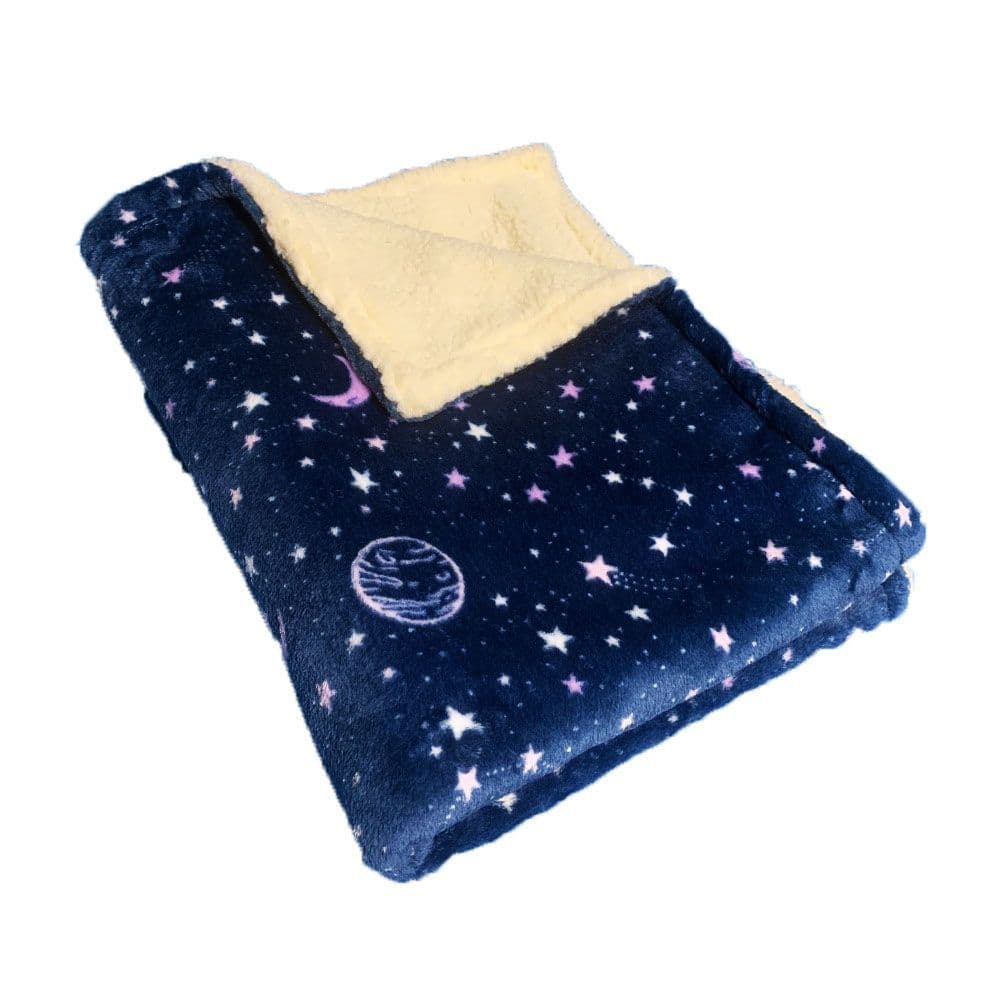 Paws Made Super Soft Blanket NAVY COSMIC Crate Cage Blanket Dog Bed