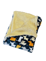 Paws Made Super Soft Blanket - NAVY DOG V2 - Crate Cage Blanket Dog Bed