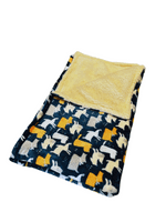 Paws Made Super Soft Blanket - NAVY DOG V2 - Crate Cage Blanket Dog Bed