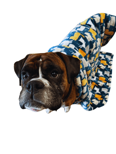 Paws Made Super Soft Blanket - NAVY DOG V2 - Crate Cage Blanket Dog Bed