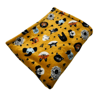 Paws Made Super Soft Blanket - ORANGE ANIMALS - Crate Cage Blanket Dog Bed