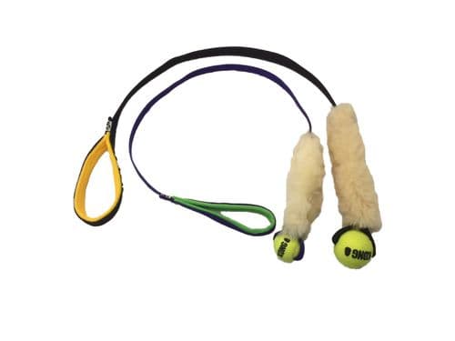 Paws Made Tennis Sheep chaser Extra long Flat Chase dog puppy toy - small and standard tennis