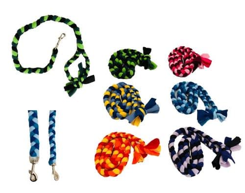 Paws Made Tight Plaitted Dog Clip Fleece Lead Strong Puppy Colorful Agility Flyball