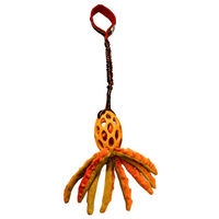 Paws Made™ Tuggerpus Bungee Rugby Lattice Cyber with Octopus Crinkle Legs Squeaker