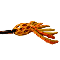 Paws Made™ Tuggerpus Bungee Rugby Lattice Cyber with Octopus Crinkle Legs Squeaker