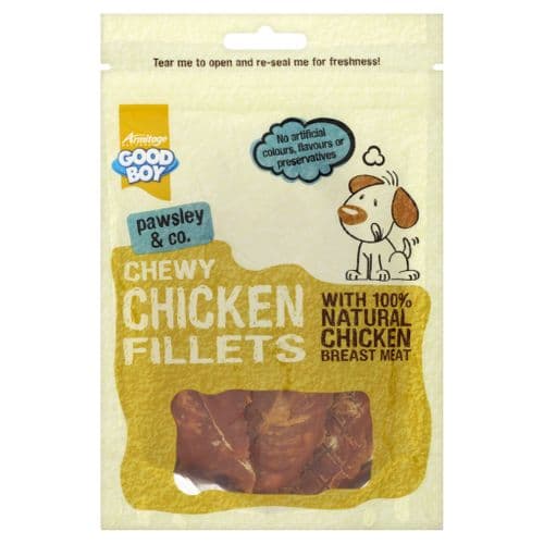 Pawsley Chewy Chicken and Fillets 80g Dog Treat