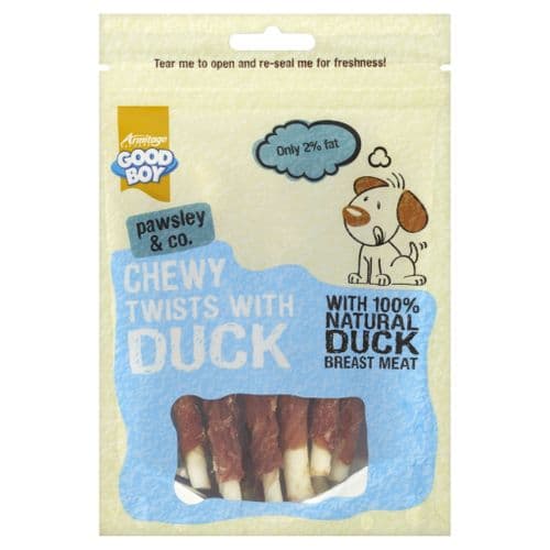 Pawsley Chewy Twist With Duck 90g Dog Treat