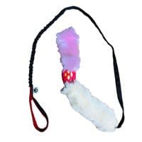 PawsMade Small BUT Mighty Bungee DIVA  - Extra Long SBM Bungee, sheep, Mini Rugby, (tennis), Faux