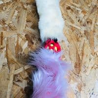 PawsMade Small BUT Mighty Bungee DIVA  - Extra Long SBM Bungee, sheep, Mini Rugby, (tennis), Faux