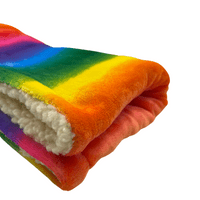 PawsMade Super Soft Blanket - RAINBOW - Crate Cage Blanket Dog Bed