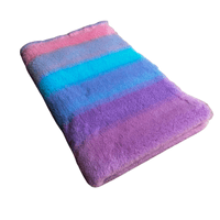 Pawstrading™ 3 WAY RAINBOW Anti-Slip Backed Veterinary Fleece Bedding