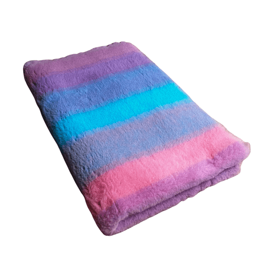 Pawstrading™ 3 WAY RAINBOW Anti-Slip Backed Veterinary Fleece Bedding