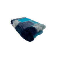 Pawstrading™ Anti-Slip Backed Veterinary Fleece Bedding Dog Bed / Mat Blue Patchwork