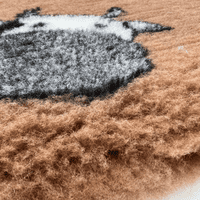 Pawstrading™ Anti-Slip Backed Veterinary Fleece Bedding Dog Bed / Mat BROWN COW