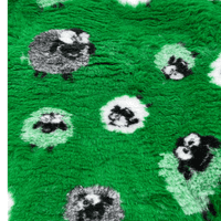 Pawstrading™ Anti-Slip Backed Veterinary Fleece Bedding Dog Bed / Mat GREEN SHEEP