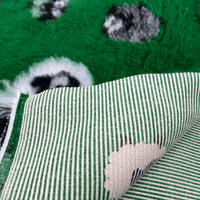 Pawstrading™ Anti-Slip Backed Veterinary Fleece Bedding Dog Bed / Mat GREEN SHEEP