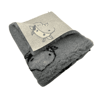 Pawstrading™ Anti-Slip Backed Veterinary Fleece Bedding Dog Bed / Mat GREY COW