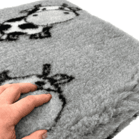 Pawstrading™ Anti-Slip Backed Veterinary Fleece Bedding Dog Bed / Mat GREY COW